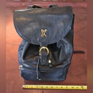 Vintage Black Leather Backpack Paloma Picasso
